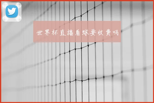 世界杯直播看球要收费吗