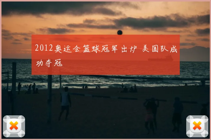 2012奥运会篮球冠军出炉 美国队成功夺冠